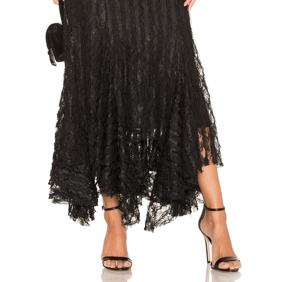 Divine Heritage Lace Midi Skirt in Onyx - Picture 6 of 16